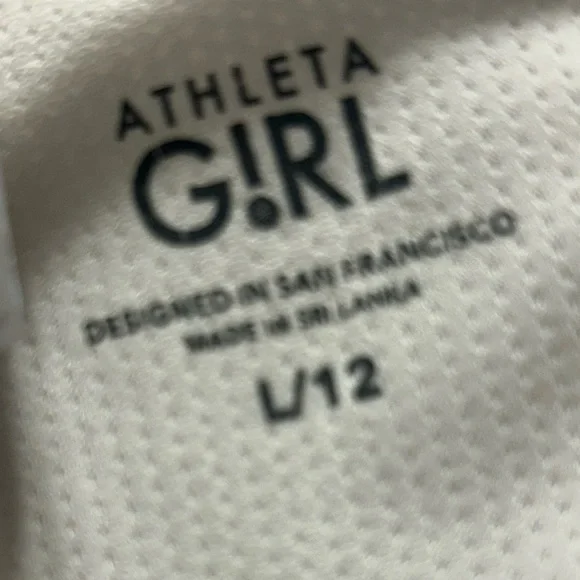 Athleta Girl White Tennis Top NWOT - Picture 4 of 6